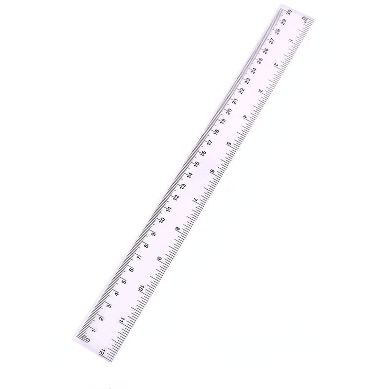 Straight Plastic Ruler Transparent