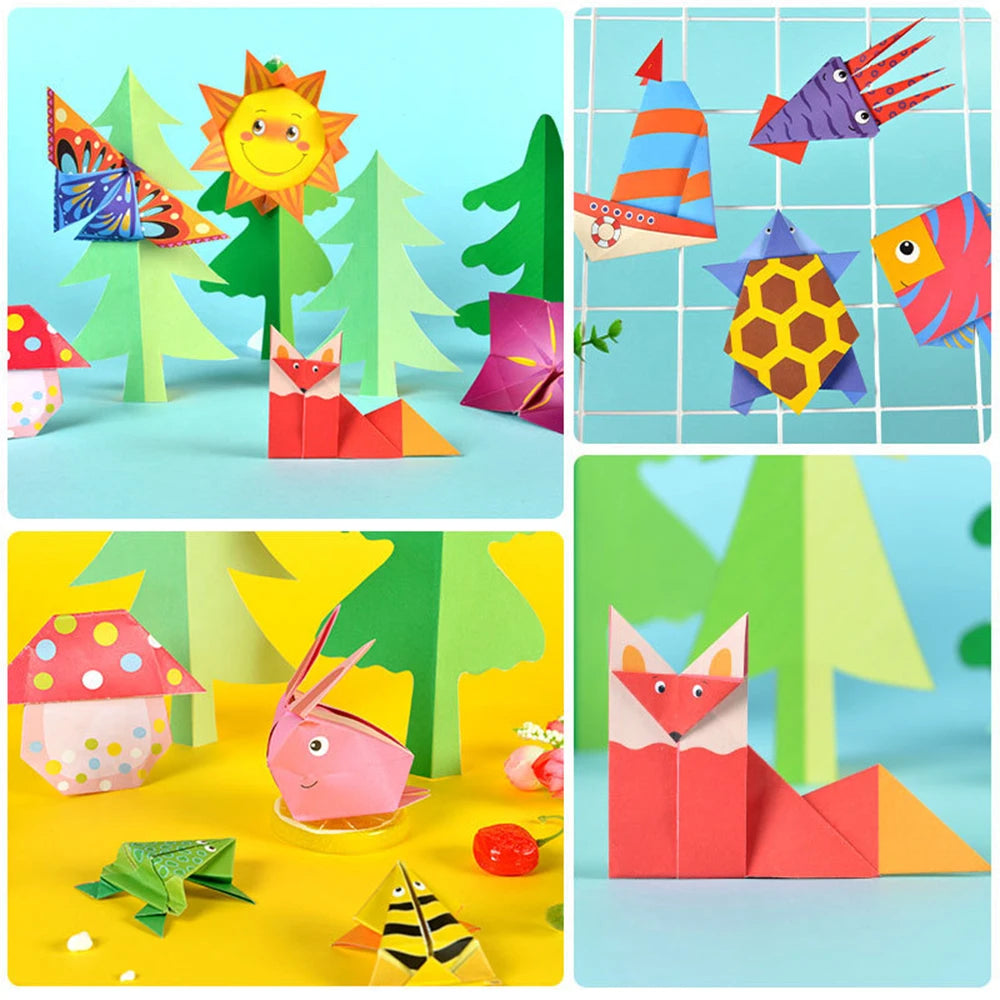 3D Cartoon Animal Origami Handcraft Paper