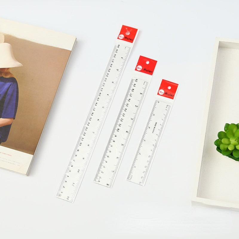 Straight Plastic Ruler Transparent