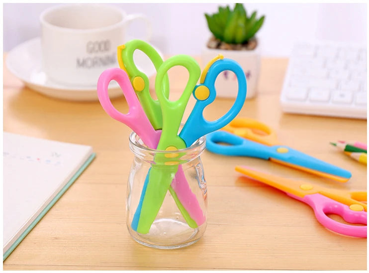 Mini Safety Round Head Plastic Scissors