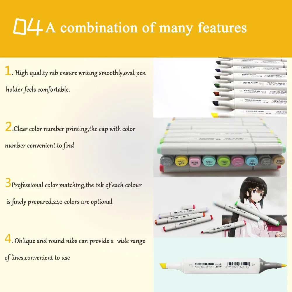 High Quality Double-Headed Professional Art Markers