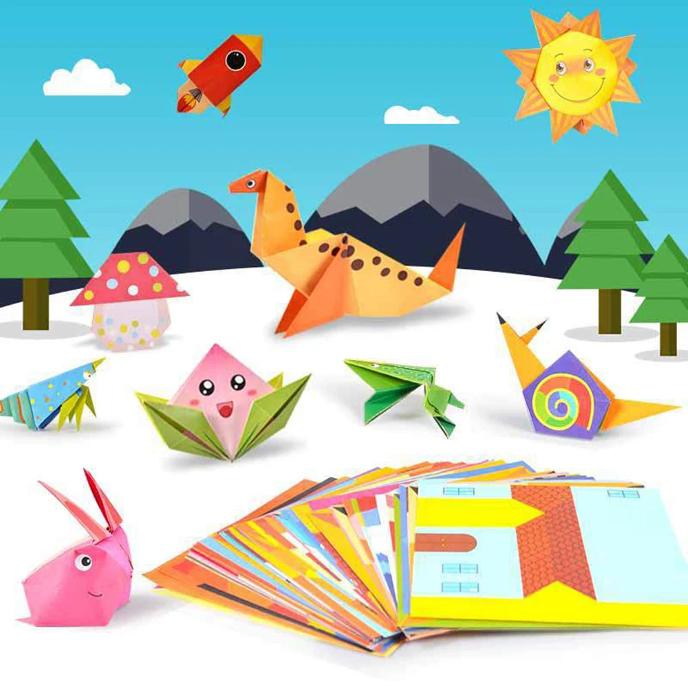 3D Cartoon Animal Origami Handcraft Paper