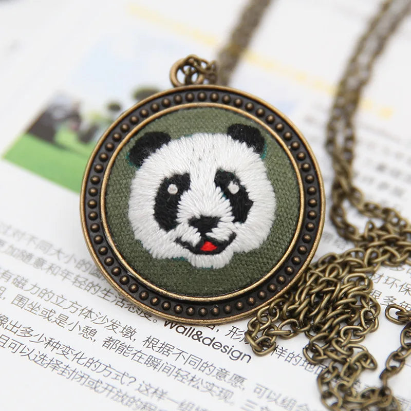 DIY Embroidery Pendant Kit