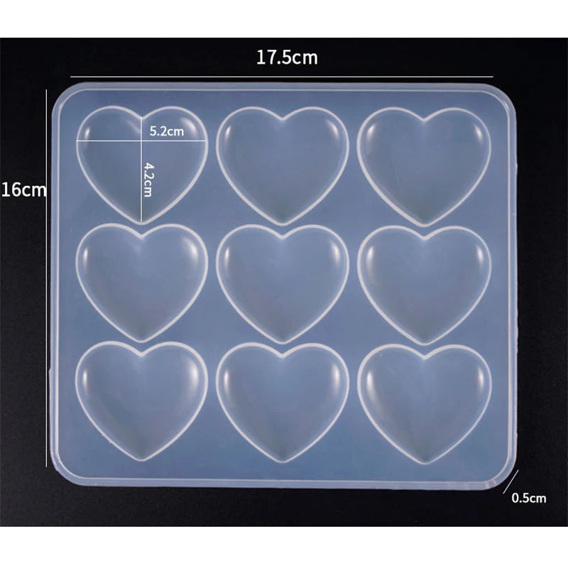 UV Epoxy Resin Heart Silicone Mold