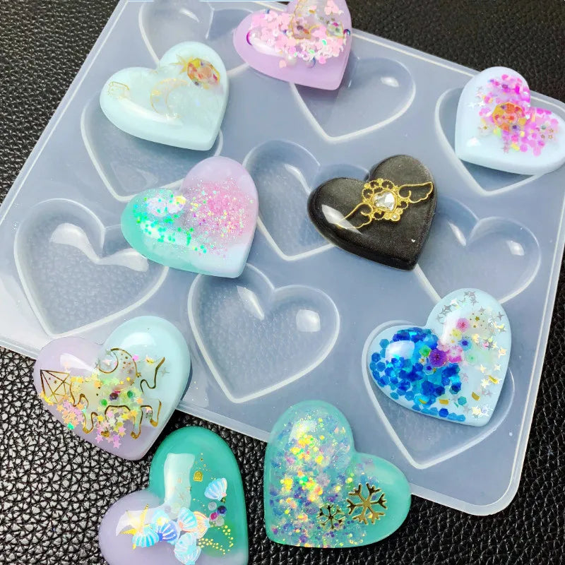 UV Epoxy Resin Heart Silicone Mold