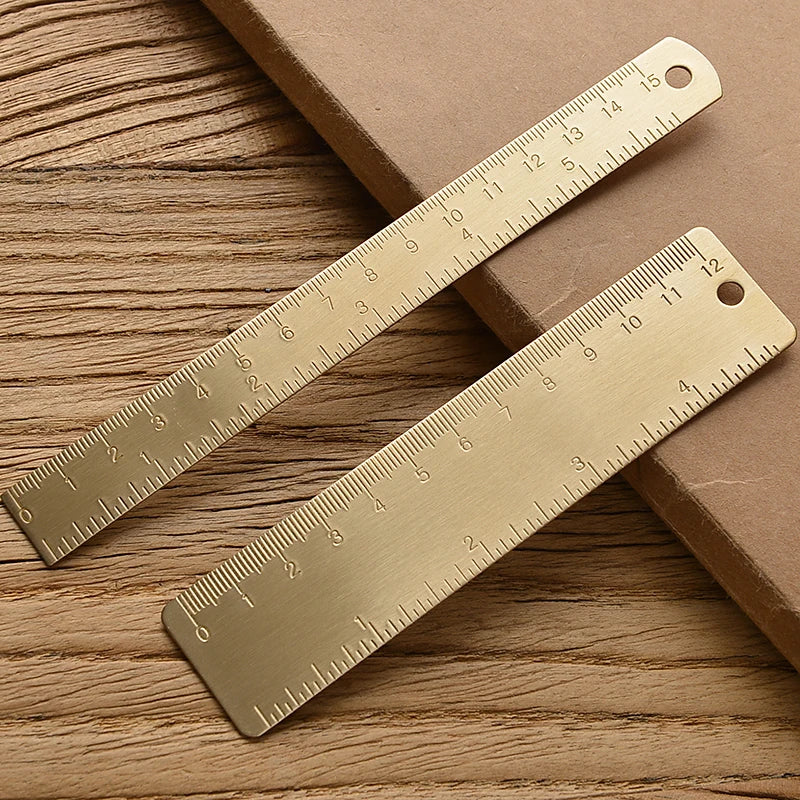 Vintage Brass Straight Ruler