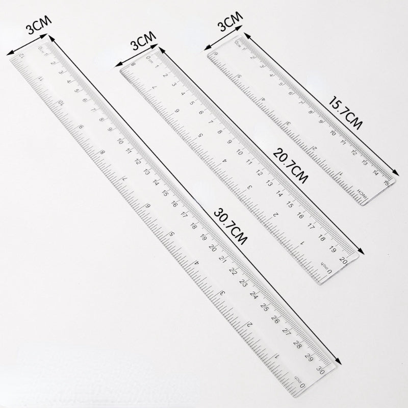 Straight Plastic Ruler Transparent