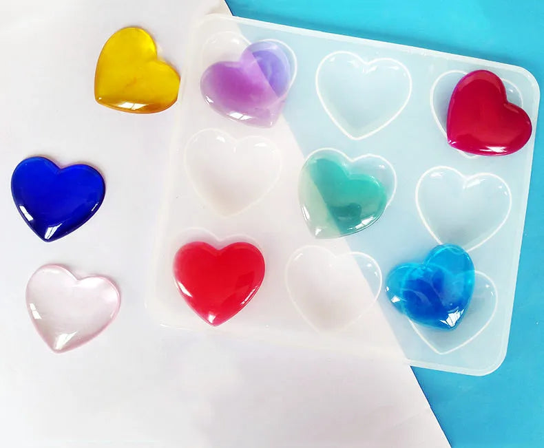 UV Epoxy Resin Heart Silicone Mold