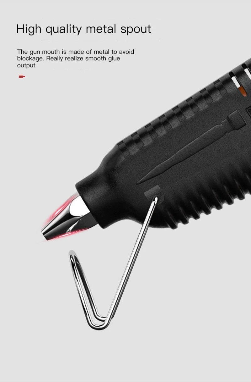 70W Hot Glue Gun With 7MM Transparent Glue Sticks