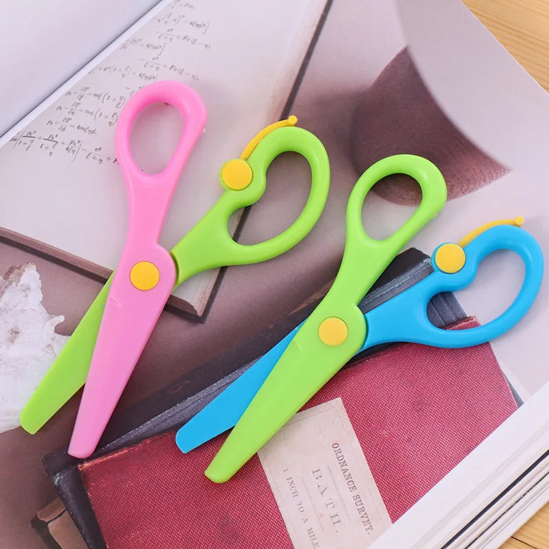 Mini Safety Round Head Plastic Scissors