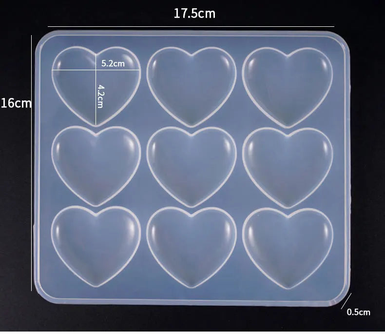 UV Epoxy Resin Heart Silicone Mold