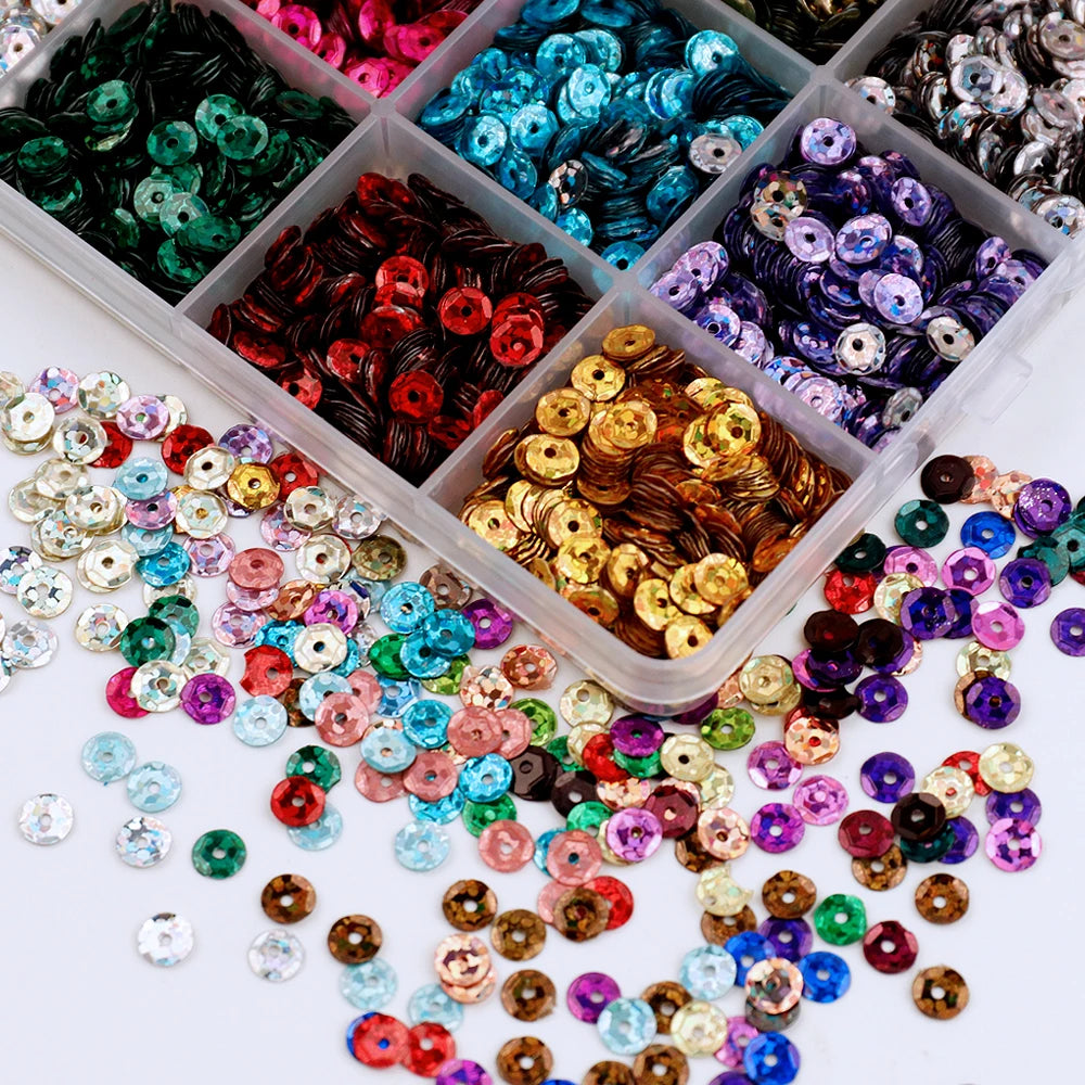 Bright Sequins Round Flatback Confetti Paillettes