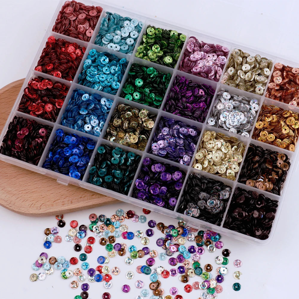 Bright Sequins Round Flatback Confetti Paillettes