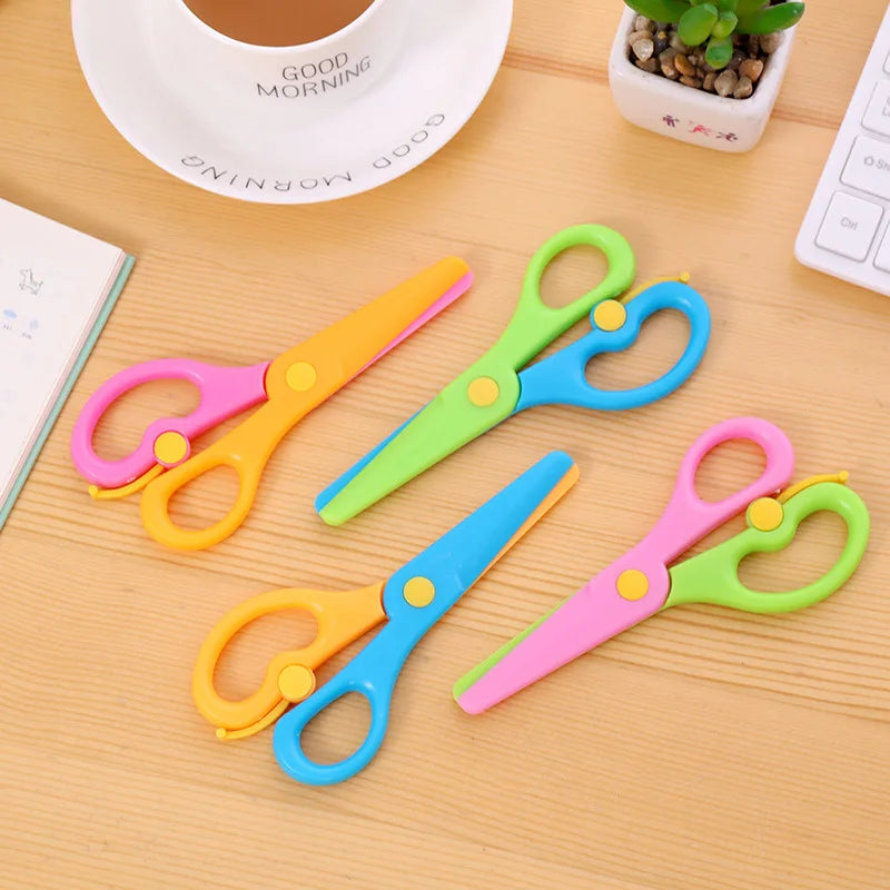 Mini Safety Round Head Plastic Scissors