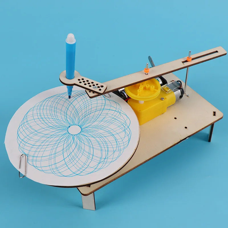 Kids  Assembled Wooden Electric Plotter Kit