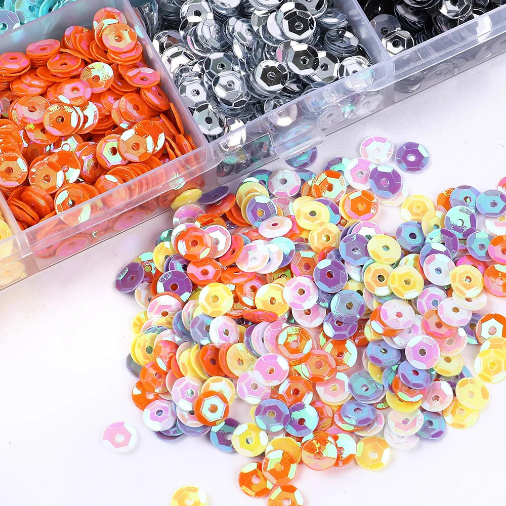 Bright Sequins Round Flatback Confetti Paillettes