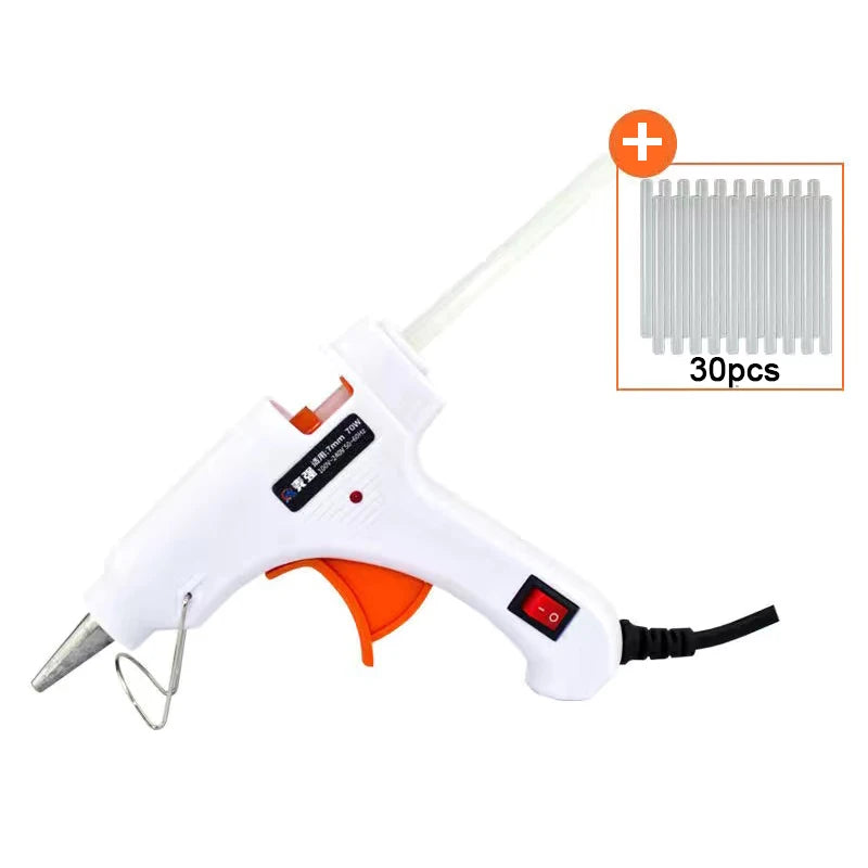 70W Hot Glue Gun With 7MM Transparent Glue Sticks