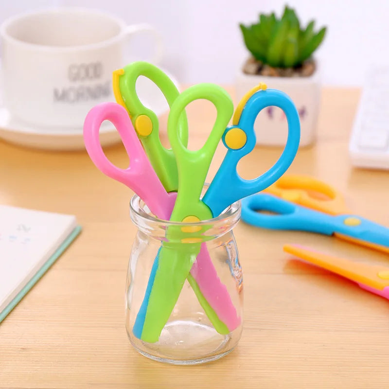 Mini Safety Round Head Plastic Scissors