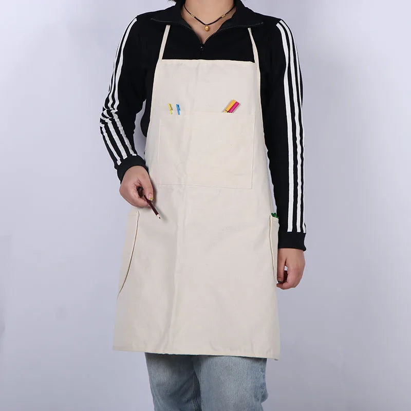 Cotton Solid Color Painting Apron