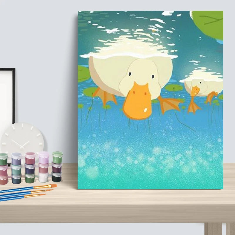 Cartoon Duck Paint By Number