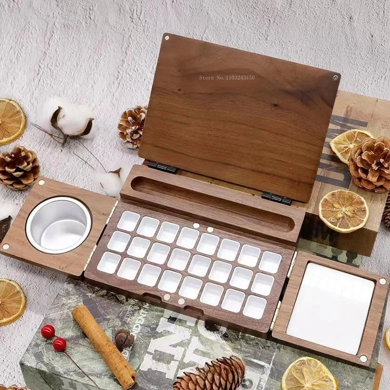 Portable Wooden Watercolor Box