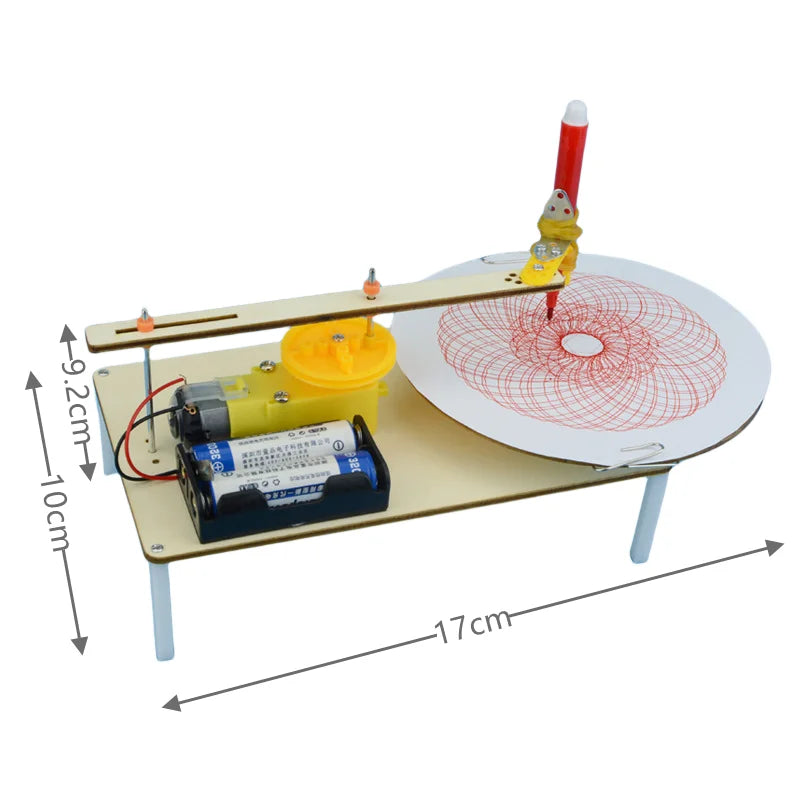 Kids  Assembled Wooden Electric Plotter Kit