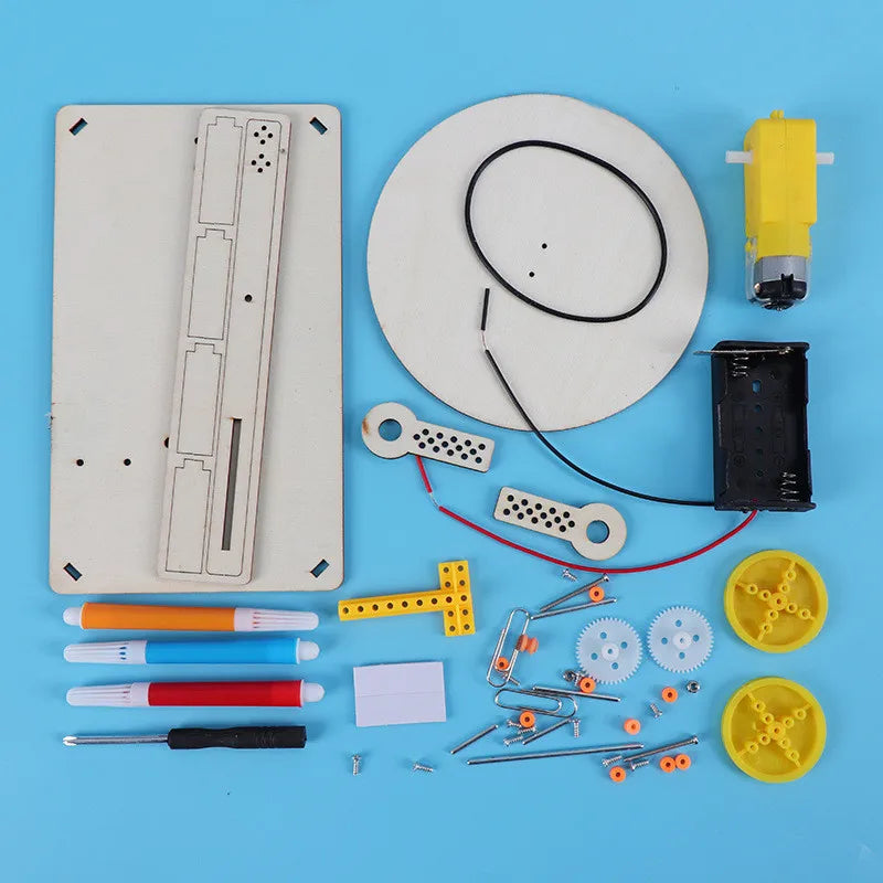 Kids  Assembled Wooden Electric Plotter Kit