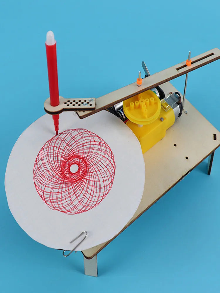 Kids  Assembled Wooden Electric Plotter Kit