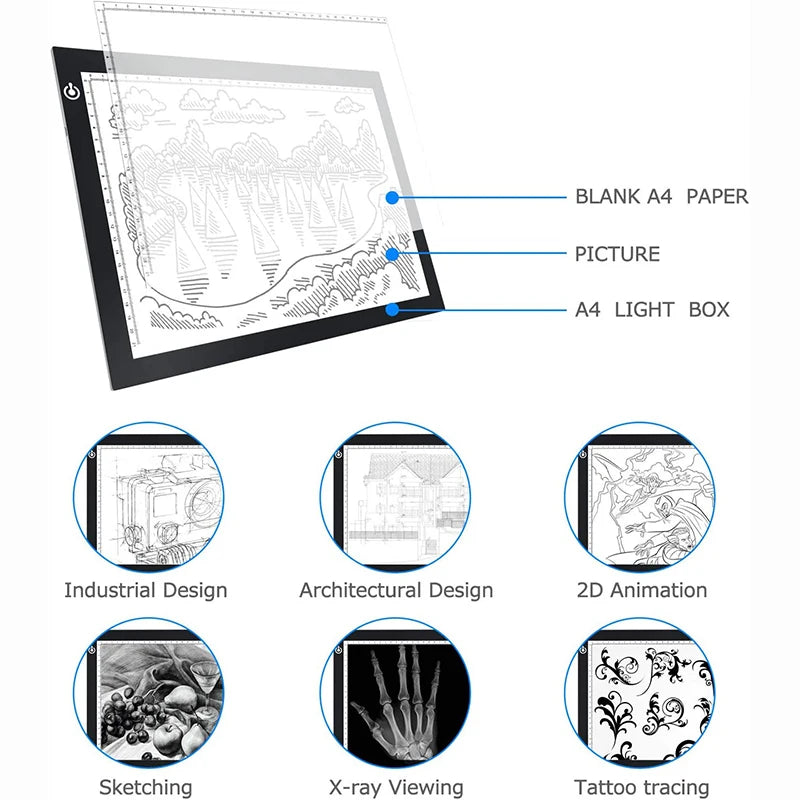 Ultra Thin LED Light Tracing Pad