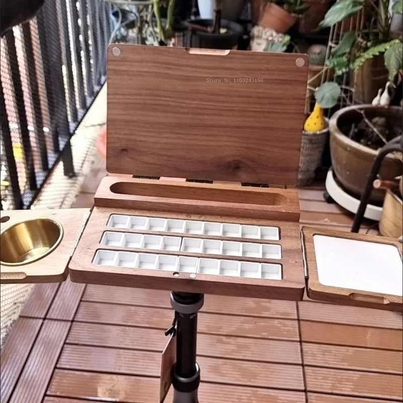 Portable Wooden Watercolor Box