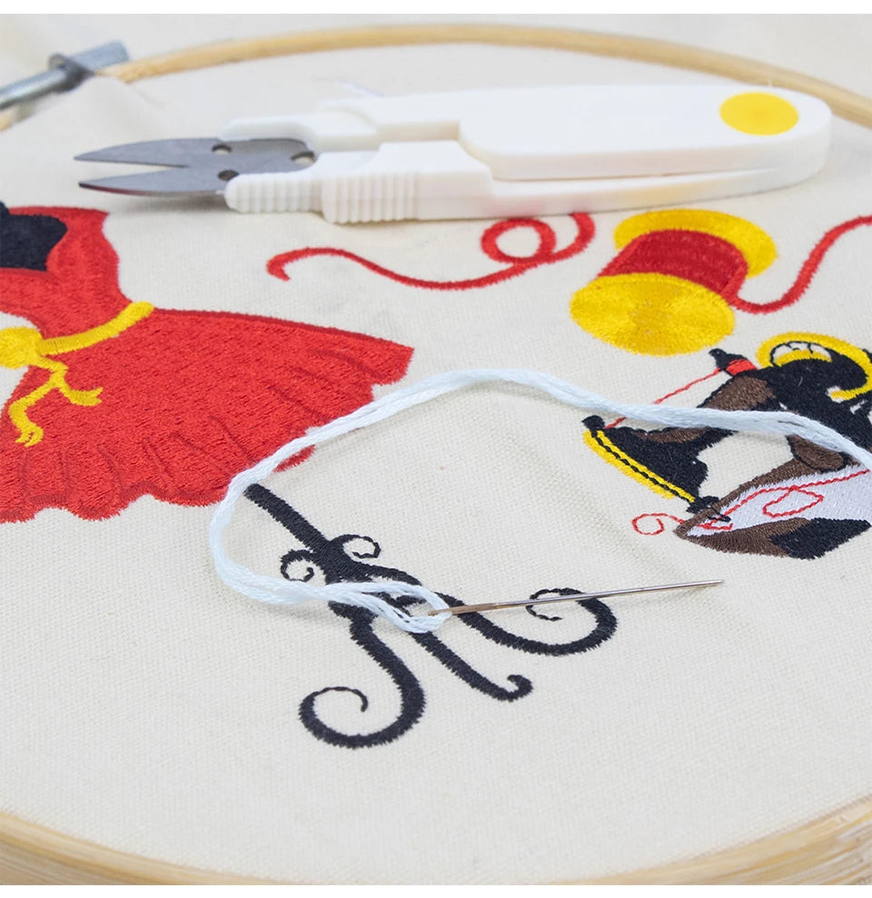 Complete Bamboo Embroidery Hoop Kit