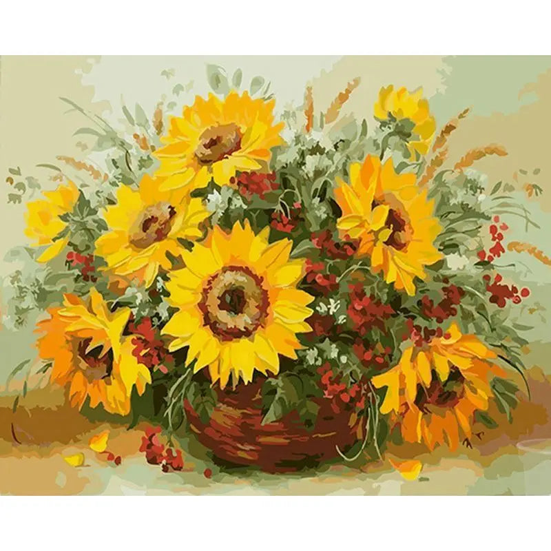 Flowers Paint By Numbers Kit