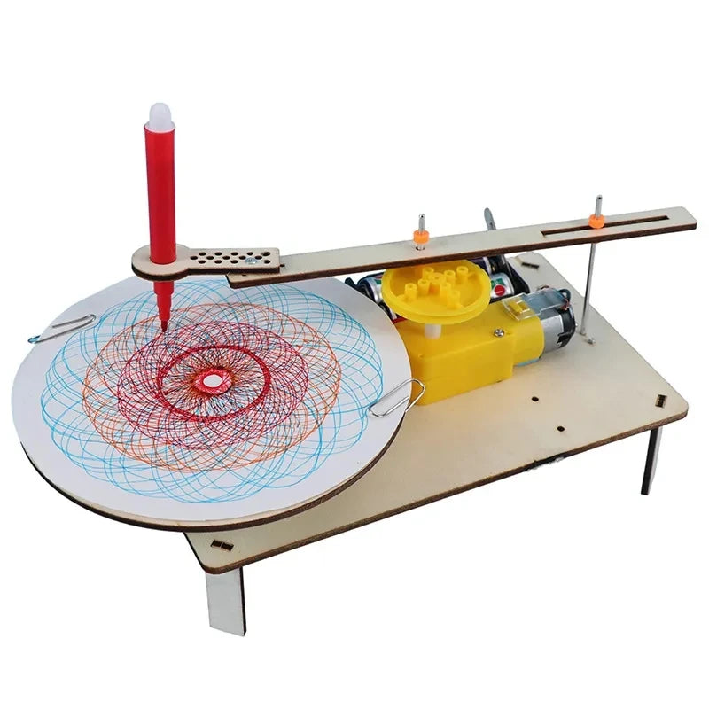 Kids  Assembled Wooden Electric Plotter Kit