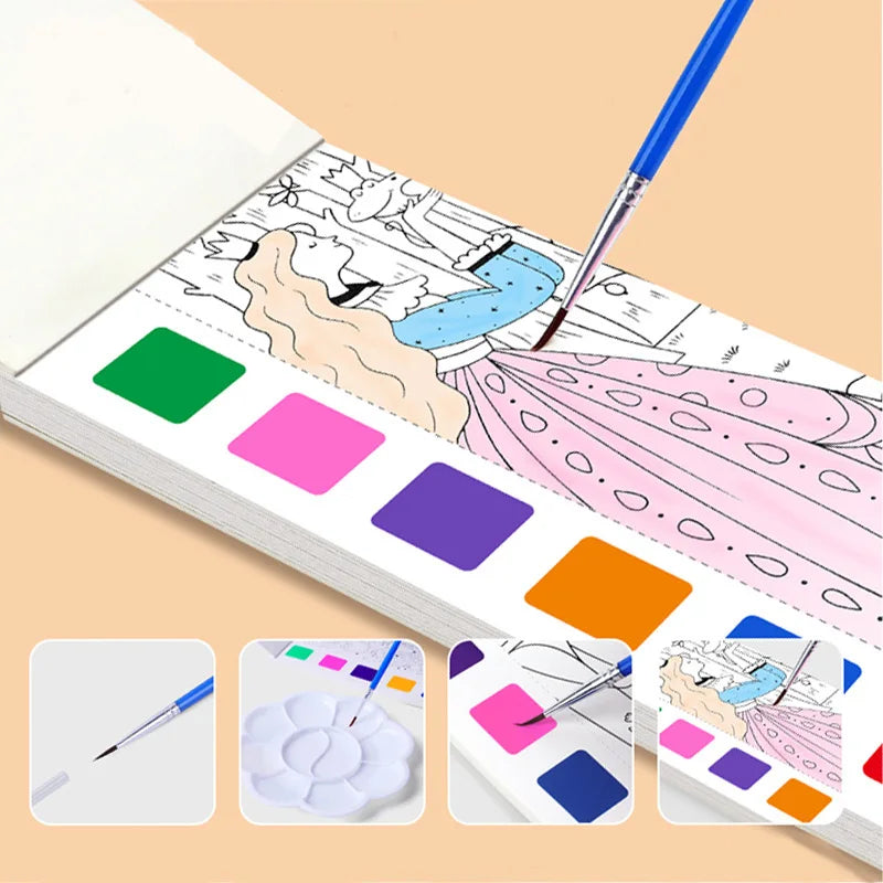 Children's Watercolor Painting Book