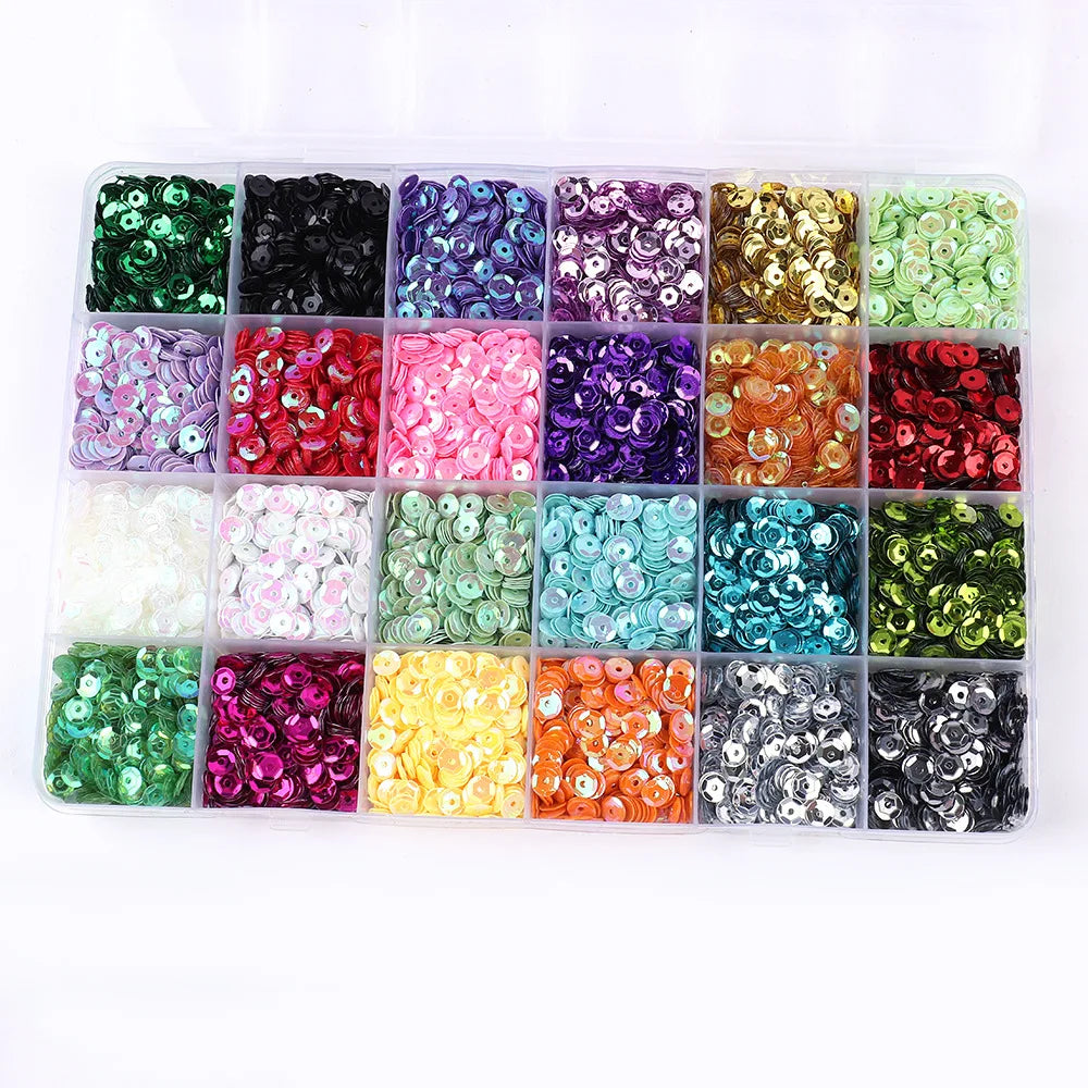 Bright Sequins Round Flatback Confetti Paillettes