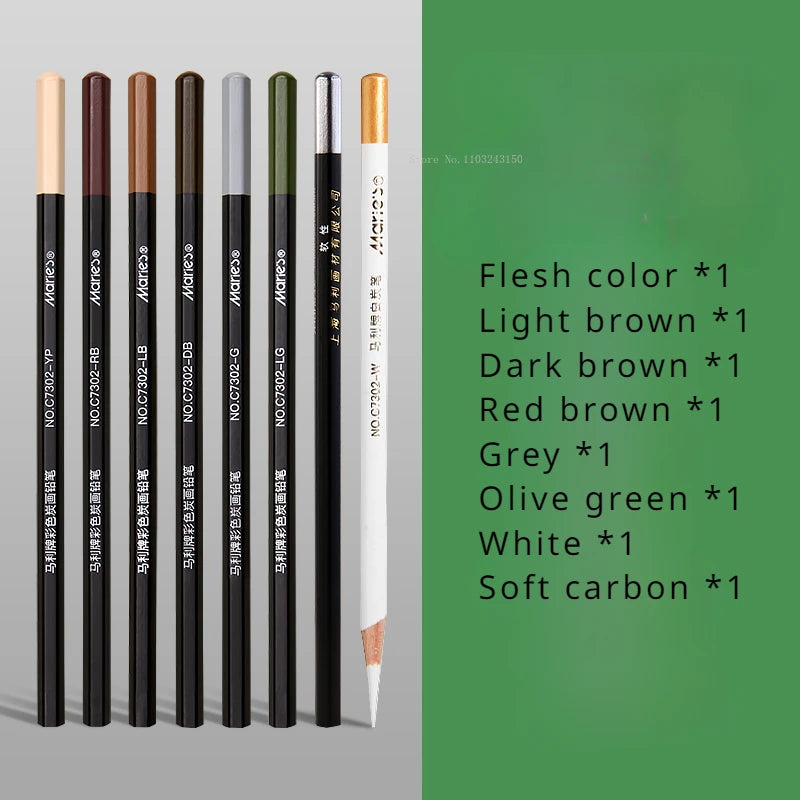 Thick Core Color Charcoal Pencils