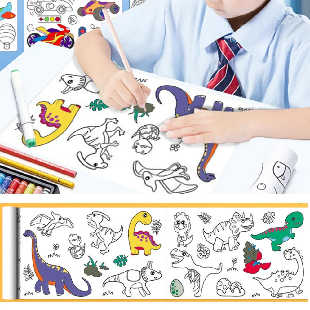 Children's Drawing Sticky Scroll Coloring Paper