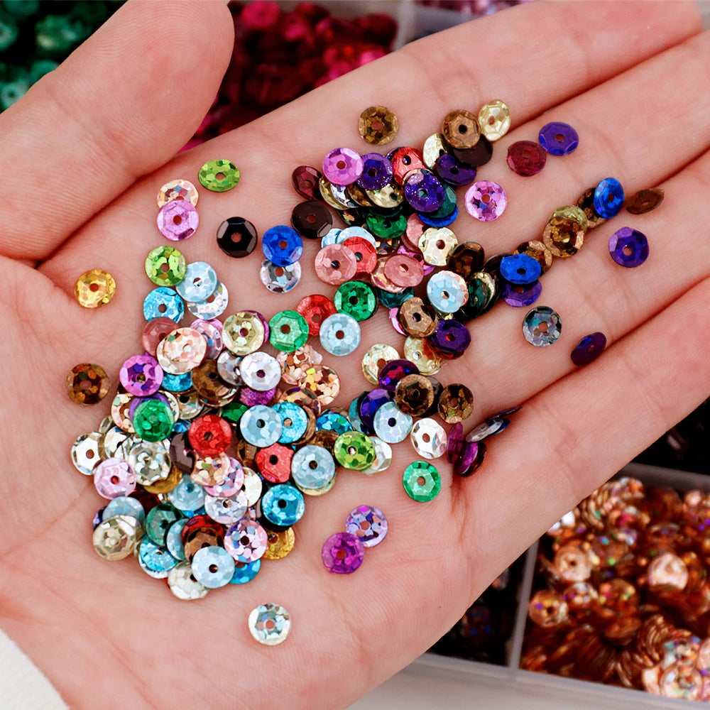 Bright Sequins Round Flatback Confetti Paillettes