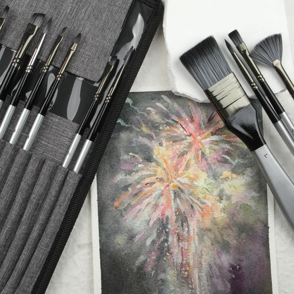 Sliver Grey Painting Brush Set