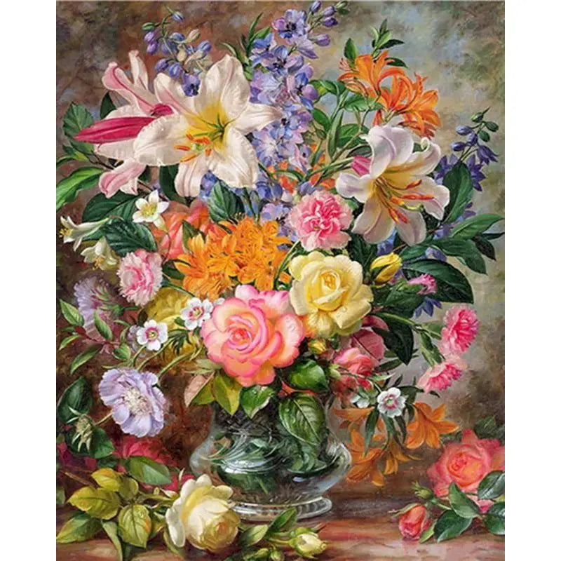 Flowers Paint By Numbers Kit