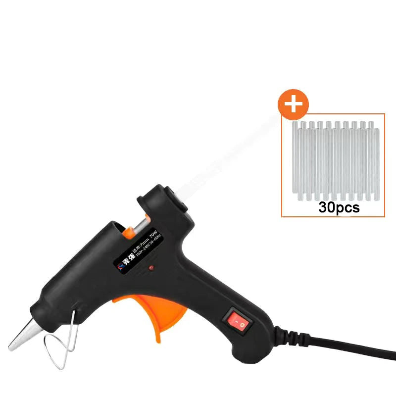 70W Hot Glue Gun With 7MM Transparent Glue Sticks