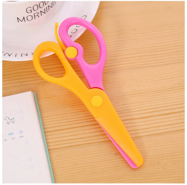 Mini Safety Round Head Plastic Scissors