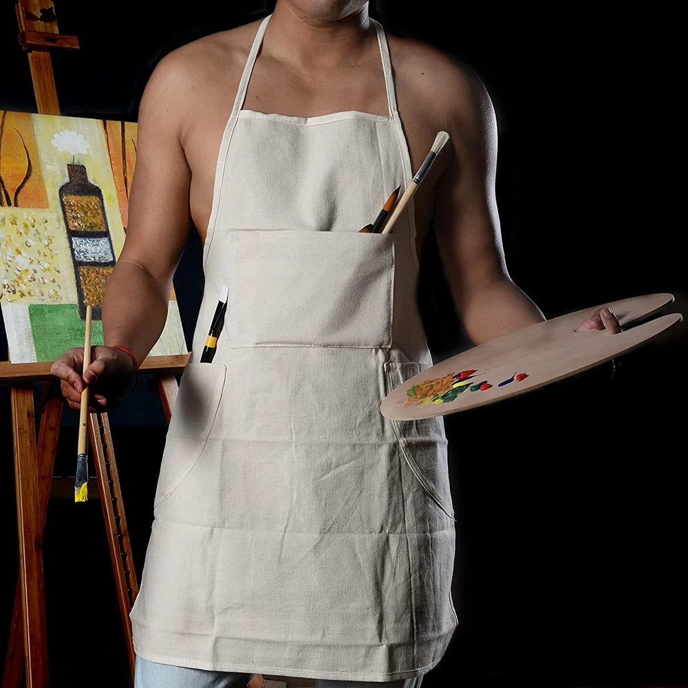 Cotton Solid Color Painting Apron