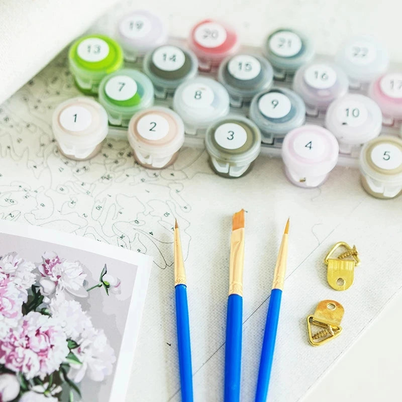 Flowers Paint By Numbers Kit