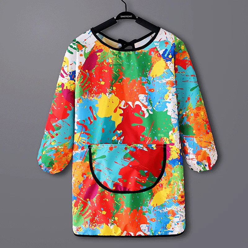 Children's Painting Waterproof Long Sleeved Cover