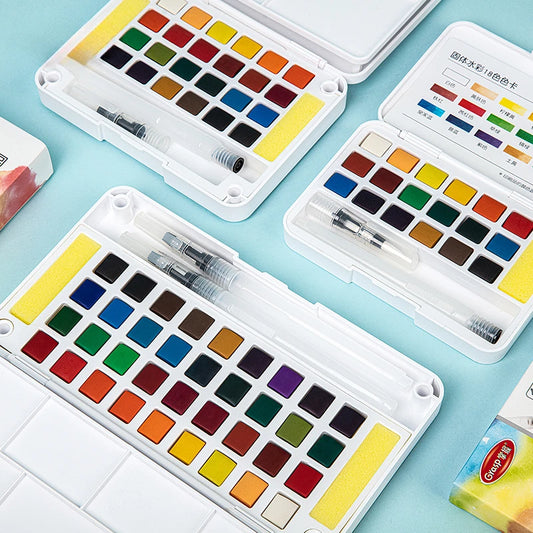 Watercolor Paint Set with Water Brush Pens