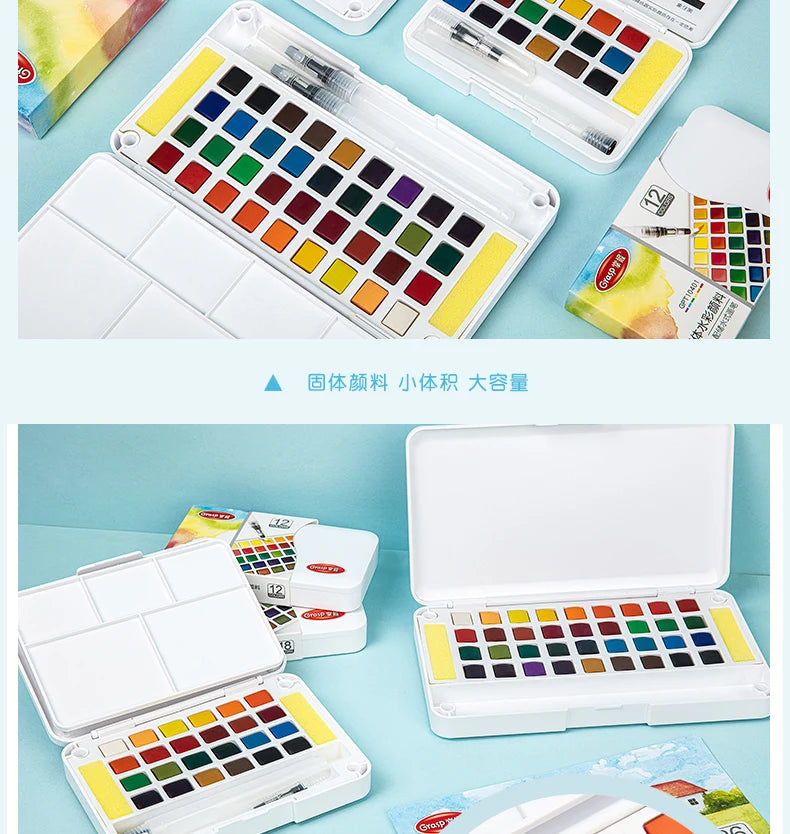 Watercolor Paint Set with Water Brush Pens